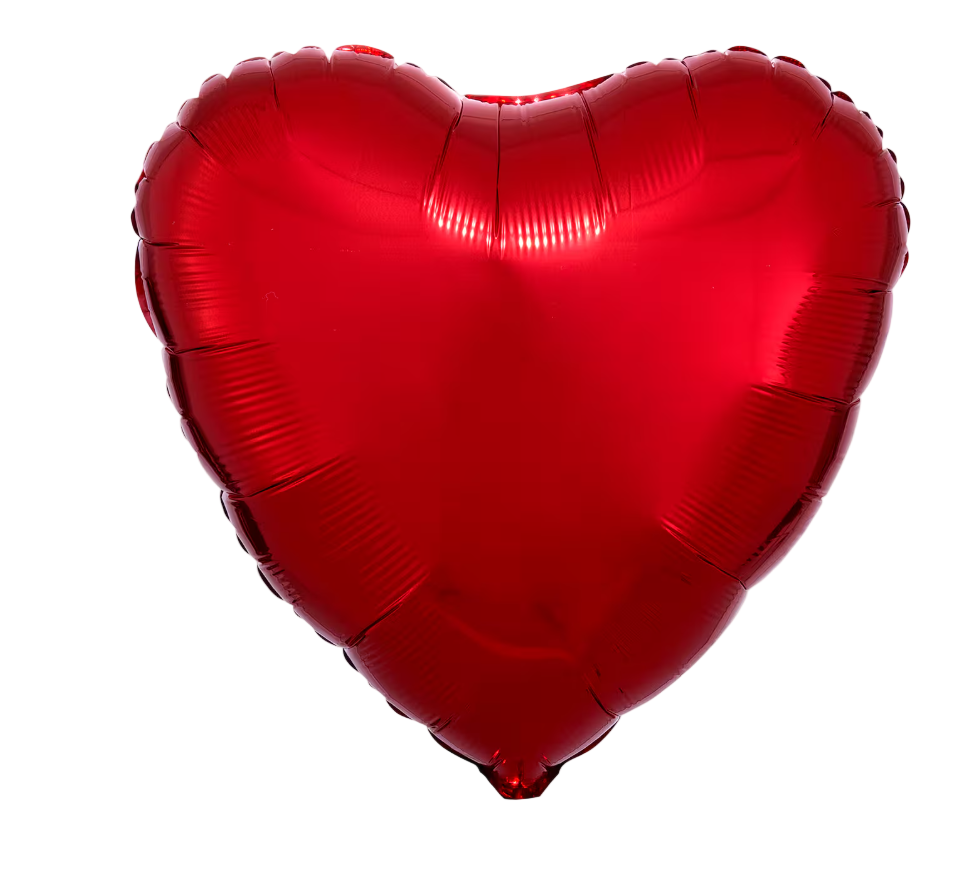 18" Metallic Foil Balloon Heart – Party Pack 10 PZ