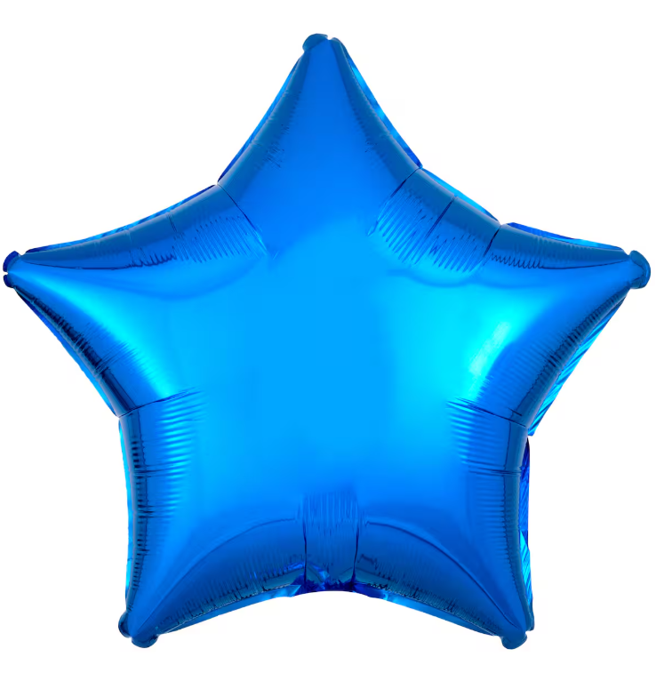 18" Metallic Foil BalloonStar  – Party Pack 10 PZ